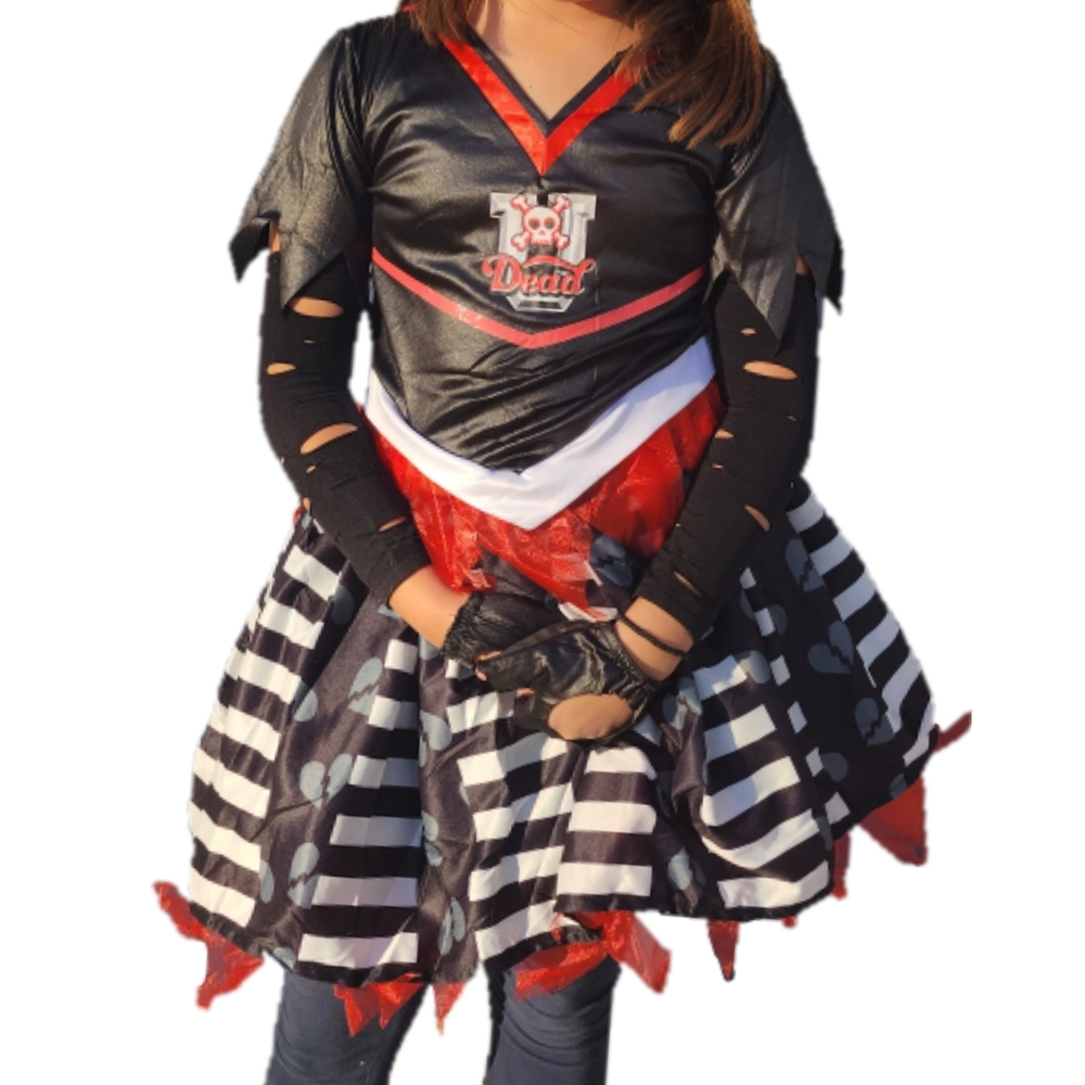 Cheerleader Halloween Costume for Kids - Black and Red